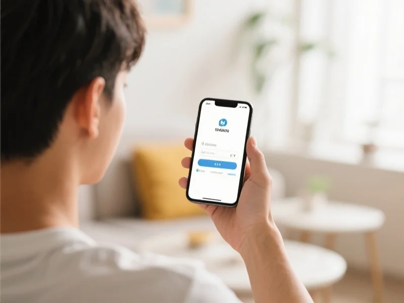 手机端登录示意图